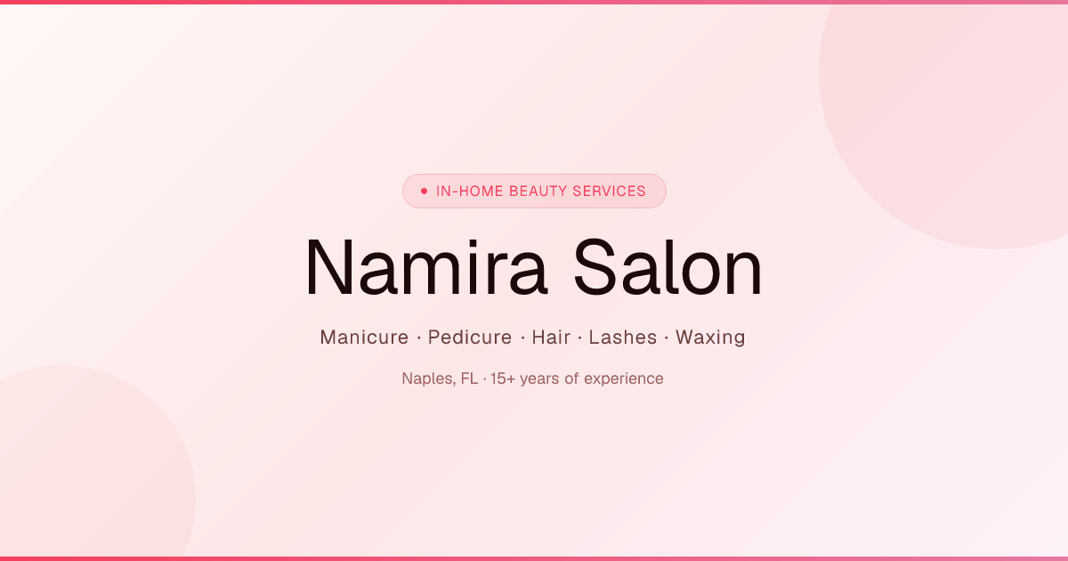 Namira Salon website preview